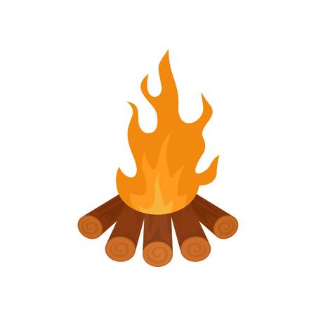 Forest fire icon, flat styleのイラスト素材