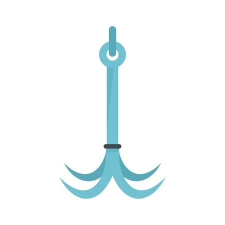 Climb hook icon, flat styleのイラスト素材