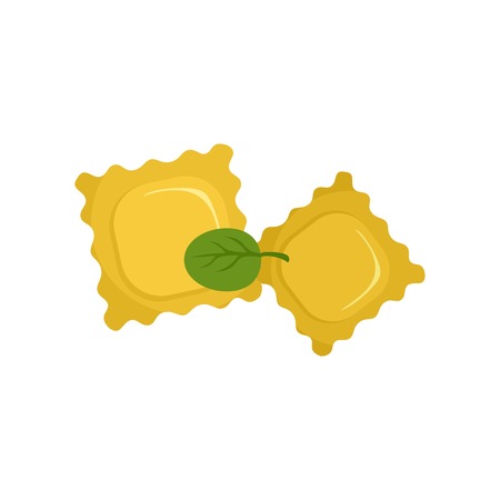 Spinach biscuits icon. Flat illustration of spinach biscuits vector icon for web isolated on whiteのイラスト素材