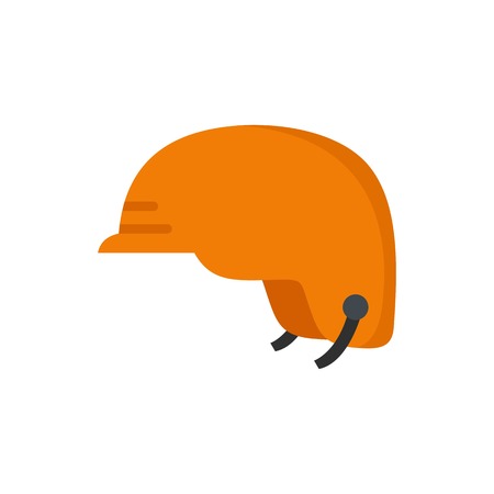 Hiking helmet icon. Flat illustration of hiking helmet vector icon for web isolated on whiteのイラスト素材