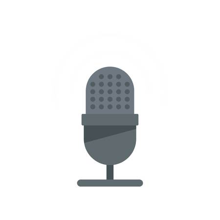 Studio microphone icon, flat styleの写真素材