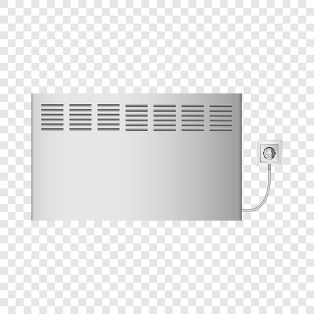 Seasonal heater mockup. Realistic illustration of seasonal heater vector mockup for on transparent backgroundのイラスト素材