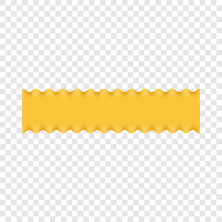 Lasagne pasta icon. Realistic illustration of lasagne pasta vector icon for on transparent backgroundのイラスト素材