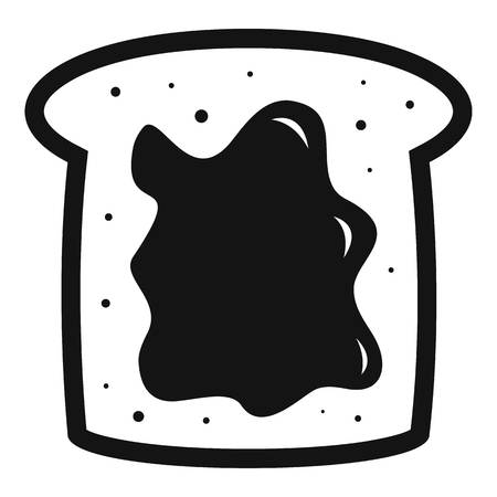 Choco butter bread icon. Simple illustration of choco butter bread vector icon for web design isolated on white backgroundのイラスト素材