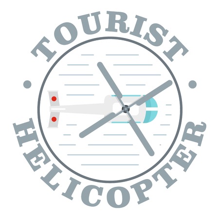 Tourist helicopter icon. Flat illustration of tourist helicopter vector icon for web designのイラスト素材