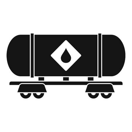 Petrol wagon icon. Simple illustration of petrol wagon vector icon for web design isolated on white backgroundのイラスト素材