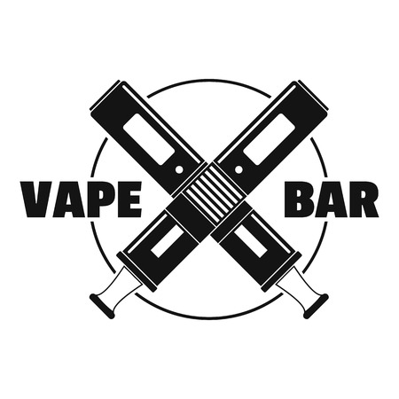 Modern vape bar logo, simple styleのイラスト素材