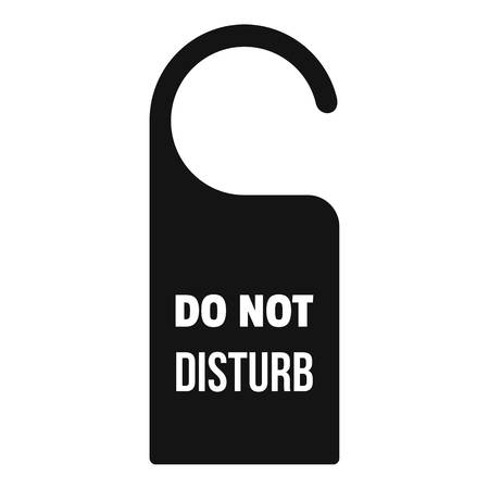 Room hanger disturb tag icon, simple styleのイラスト素材