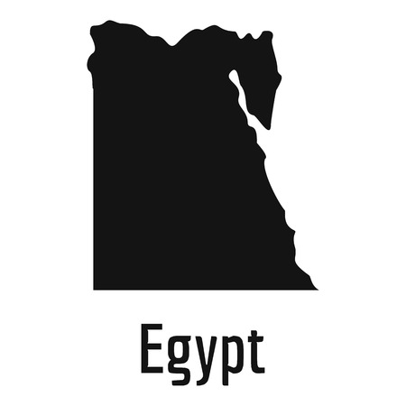 Egypt map in black. Simple illustration of Egypt map  isolated on white backgroundの写真素材