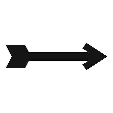 Arrow icon in black. Simple illustration of arrow icon  isolated on white backgroundの写真素材