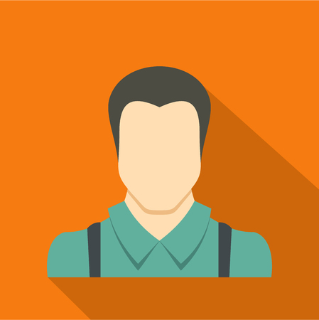 Worker avatar icon. Flat illustration of worker avatar  icon for any web designの写真素材