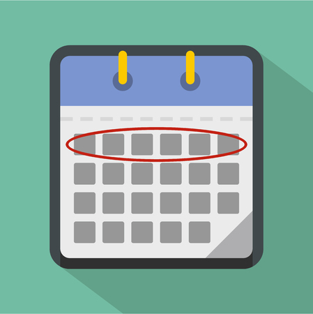 Calendar day icon, flat styleの写真素材