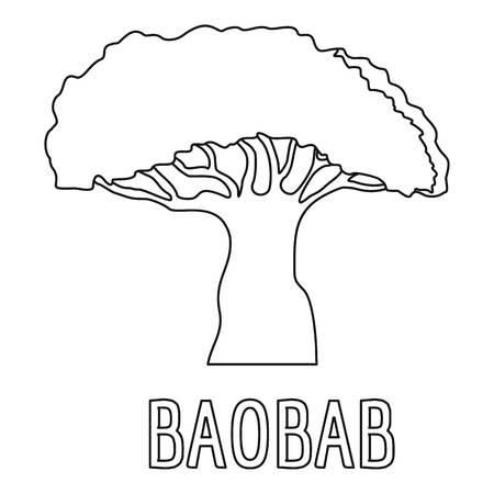 Baobab icon. Outline illustration of baobab  icon for webの写真素材
