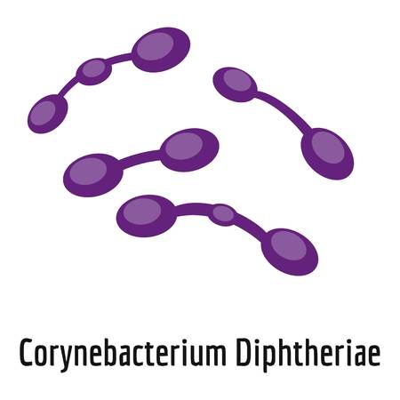 Corynebacterium diphtheriae icon, cartoon style.