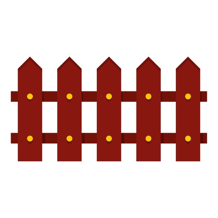 Plank fence icon, flat style.の写真素材