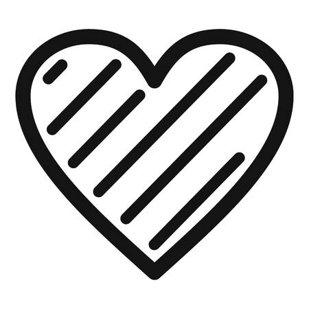 Simple heart icon. Simple illustration of simple heart  icon for web.の写真素材