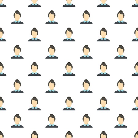 New female avatar pattern seamless in flat style for any designの写真素材