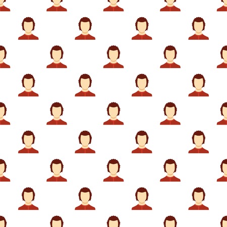 Man avatar pattern seamless in flat style for any designの写真素材