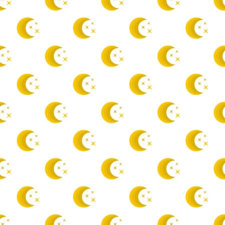 Moon night pattern seamless in flat style for any designの写真素材