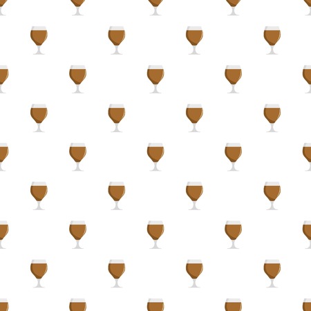 Glass beer pattern seamless in flat style for any designの写真素材