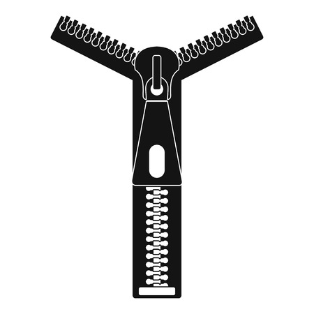 Opened zip icon. Simple illustration of opened zip icon for webの写真素材