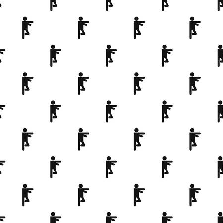 Stick figure stickman pattern seamless repeating for any web designの写真素材