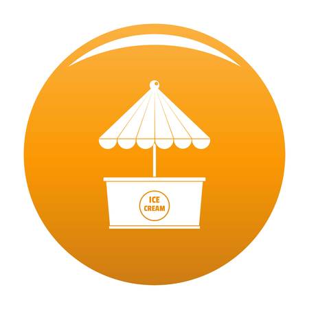 Ice creme icon. Simple illustration of ice creme icon for any design orangeの写真素材