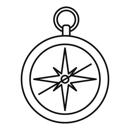 Compass icon. Outline illustration of compass icon for web design isolated on white backgroundの写真素材