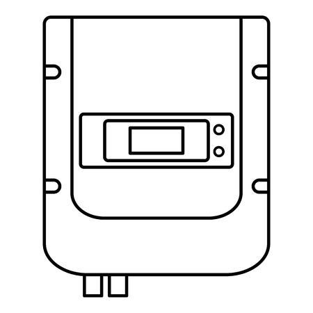 Electric counter icon, outline styleの写真素材