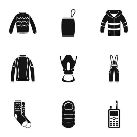 Garment icons set. Simple set of 9 garment vector icons for web isolated on white backgroundのイラスト素材