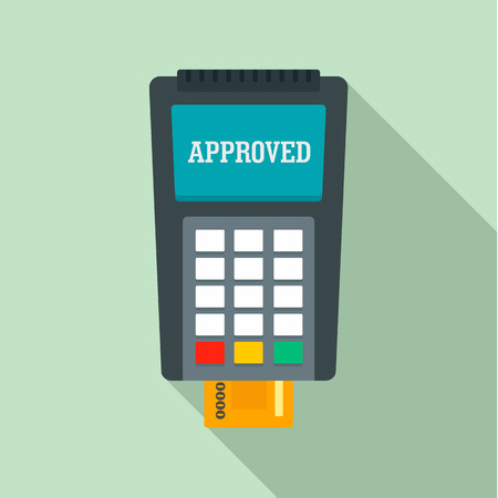 Payment approved credit card icon. Flat illustration of payment approved credit card vector icon for web designのイラスト素材