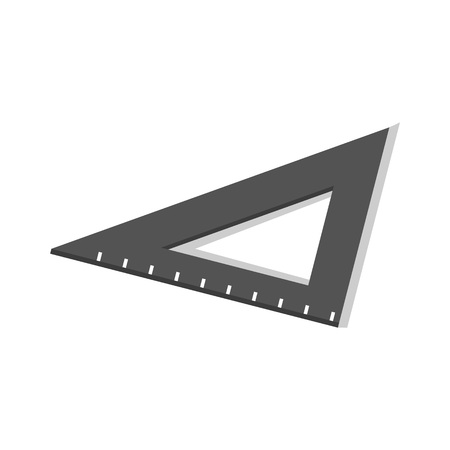 Black angle school ruler icon. Isometric of black angle school ruler vector icon for web design isolated on white backgroundのイラスト素材