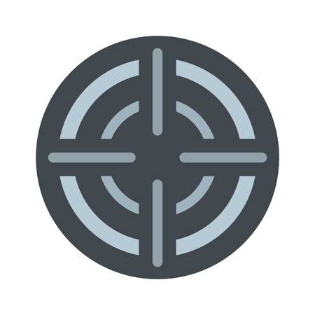 Military aim target icon, flat styleの写真素材