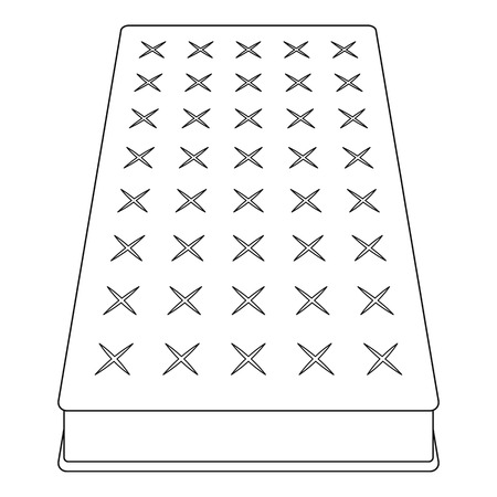 Mattress icon. Outline mattress icon for web design isolated on white backgroundの写真素材
