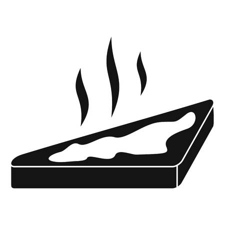 Hot butter of bread icon. Simple illustration of hot butter of bread icon for web design isolated on white backgroundの写真素材