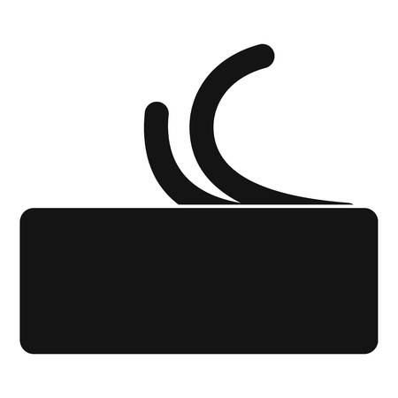 Side view butter icon. Simple illustration of side view butter icon for web design isolated on white backgroundの写真素材