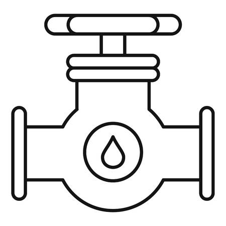 Petrol tap pipe icon. Outline petrol tap pipe icon for web design isolated on white backgroundの写真素材