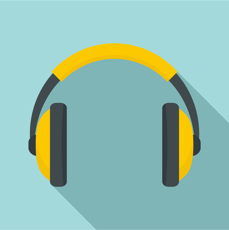 Rap headset icon. Flat illustration of rap headset icon for web designの写真素材