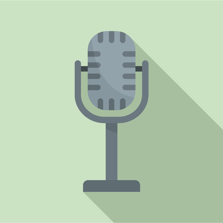Studio microphone icon. Flat illustration of studio microphone icon for web designの写真素材