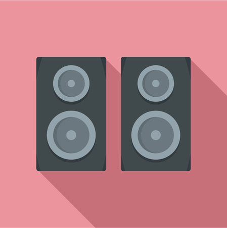 Studio speakers icon. Flat illustration of studio speakers icon for web designの写真素材