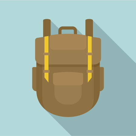Explore backpack icon. Flat illustration of explore backpack icon for web designの写真素材