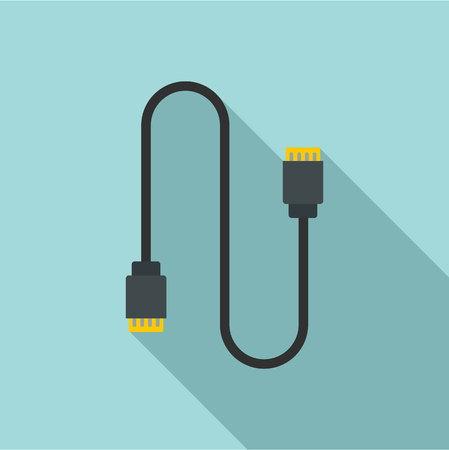 Charging vape cable icon. Flat illustration of charging vape cable icon for web designの写真素材