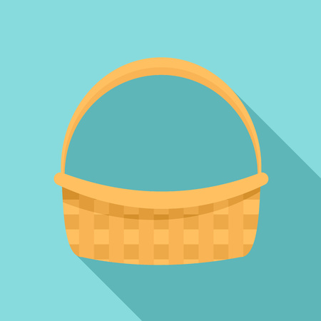 Farm basket icon, flat styleの写真素材