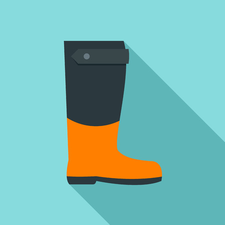 Garden boot icon, flat styleの写真素材