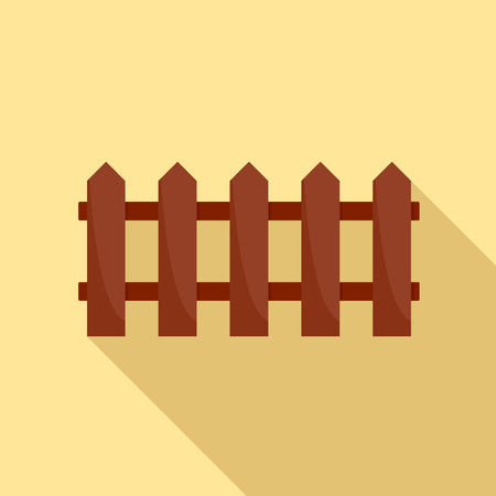Wood fence icon, flat styleの写真素材