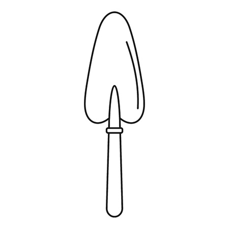Hand shovel icon, outline styleの写真素材