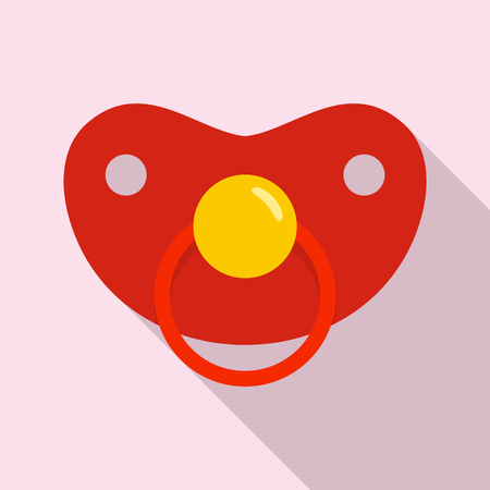 Girl nipple icon, flat styleの写真素材