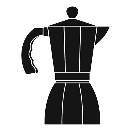 Coffee pot icon. Simple illustration of coffee pot icon for web design isolated on white backgroundの写真素材