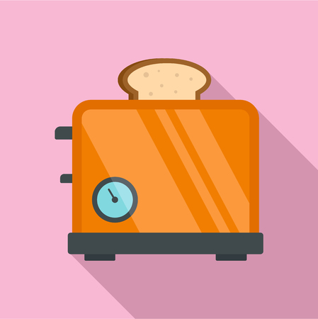 Timer toaster icon. Flat illustration of timer toaster icon for web designの写真素材