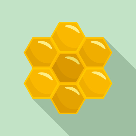 Honey comb of bee icon. Flat illustration of honey comb of bee icon for web designの写真素材